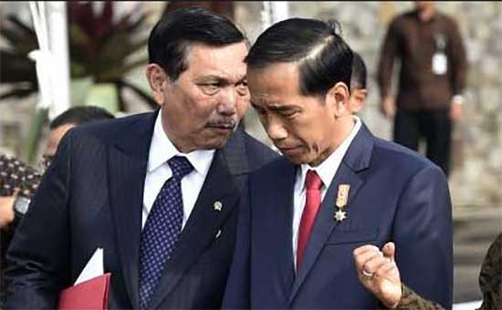 Luhut Binsar Panjaitan dan Joko Widodo.