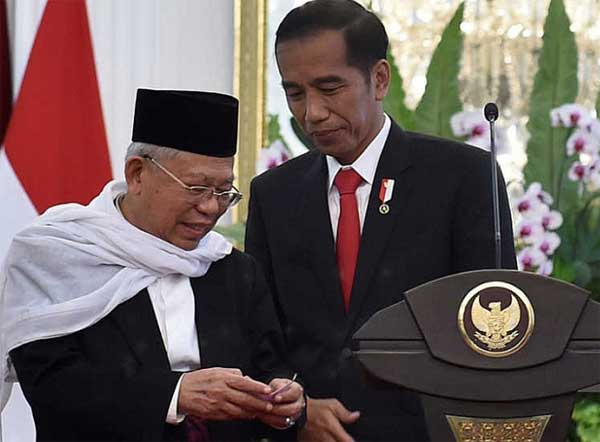 Presiden Joko Widodo dan Wakil Presiden Ma'ruf Amin.