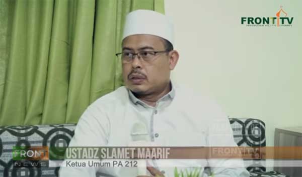 Ketua Umum PA 212 Slamet Maarif