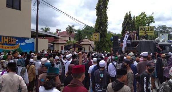 Aksi demo di Polres Tasikmalaya